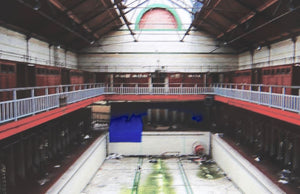 DERELICT SWIMMING POOL   England