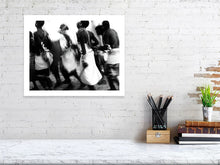 Load image into Gallery viewer, SAMBURU WARRIOR DANCE   Kenya b&amp;w