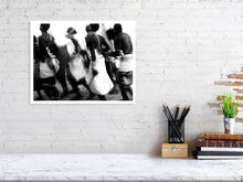 Load image into Gallery viewer, SAMBURU WARRIOR DANCE   Kenya b&amp;w