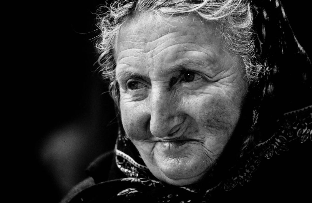 ROMANIAN ELDER   b&w