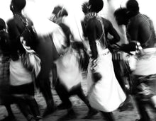 Load image into Gallery viewer, SAMBURU WARRIOR DANCE   Kenya b&amp;w